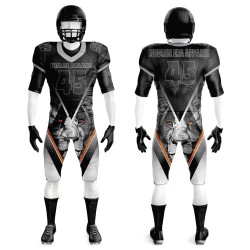 Custom Logo Size American Football Uniform for Adults with Short Sleeves Sublimation Printed Design Summer Season Sports Gear
