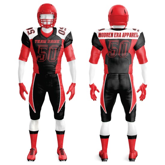 Custom Logo Size American Football Uniform for Adults with Short Sleeves Sublimation Printed Design Summer Season Sports Gear