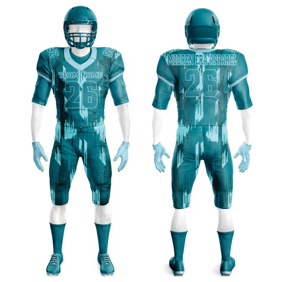 Custom Sublimated Polyester American Football Jersey for Adults Breathable Plus Size Short Sleeve Uniform Summer Style Design