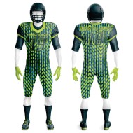 Customized Short Sleeve V Neck American Football Uniform Sublimated Polyester with Custom Logo and Design Plus Size Available