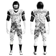 Custom Plus Size V-Neck American Football Set Breathable Quick Dry 100% Polyester Sublimation Stitched Jerseys Pants Cropped Top