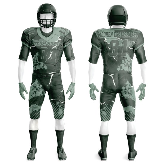 Customized Short Sleeve V Neck American Football Uniform Sublimated Polyester with Custom Logo and Design Plus Size Available