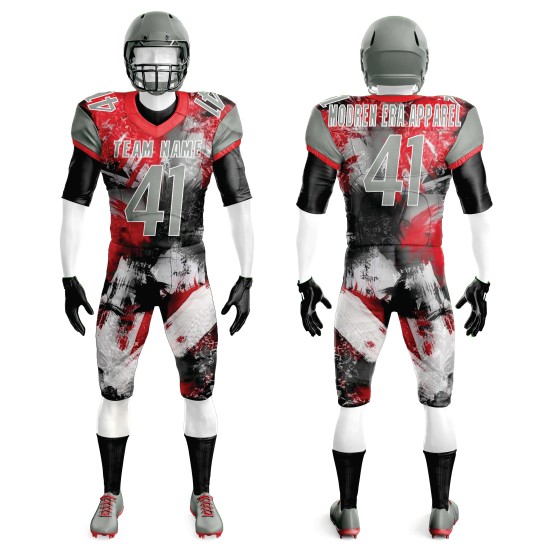 Best Quality American Football Uniform for Youth Sublimation Football Sets with Short Sleeves for Youth Teams