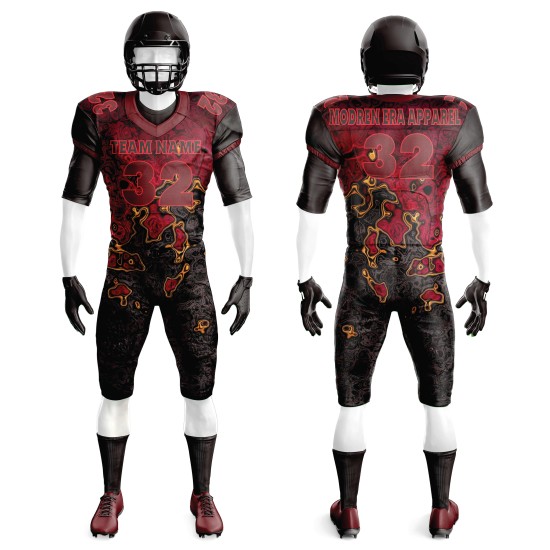 Best Quality American Football Uniform for Youth Sublimation Football Sets with Short Sleeves for Youth Teams