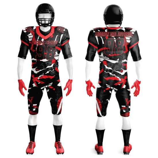 Factory Direct Wholesale Team Youth Football Jersey Sets Customized Full Sublimation American Football Uniforms